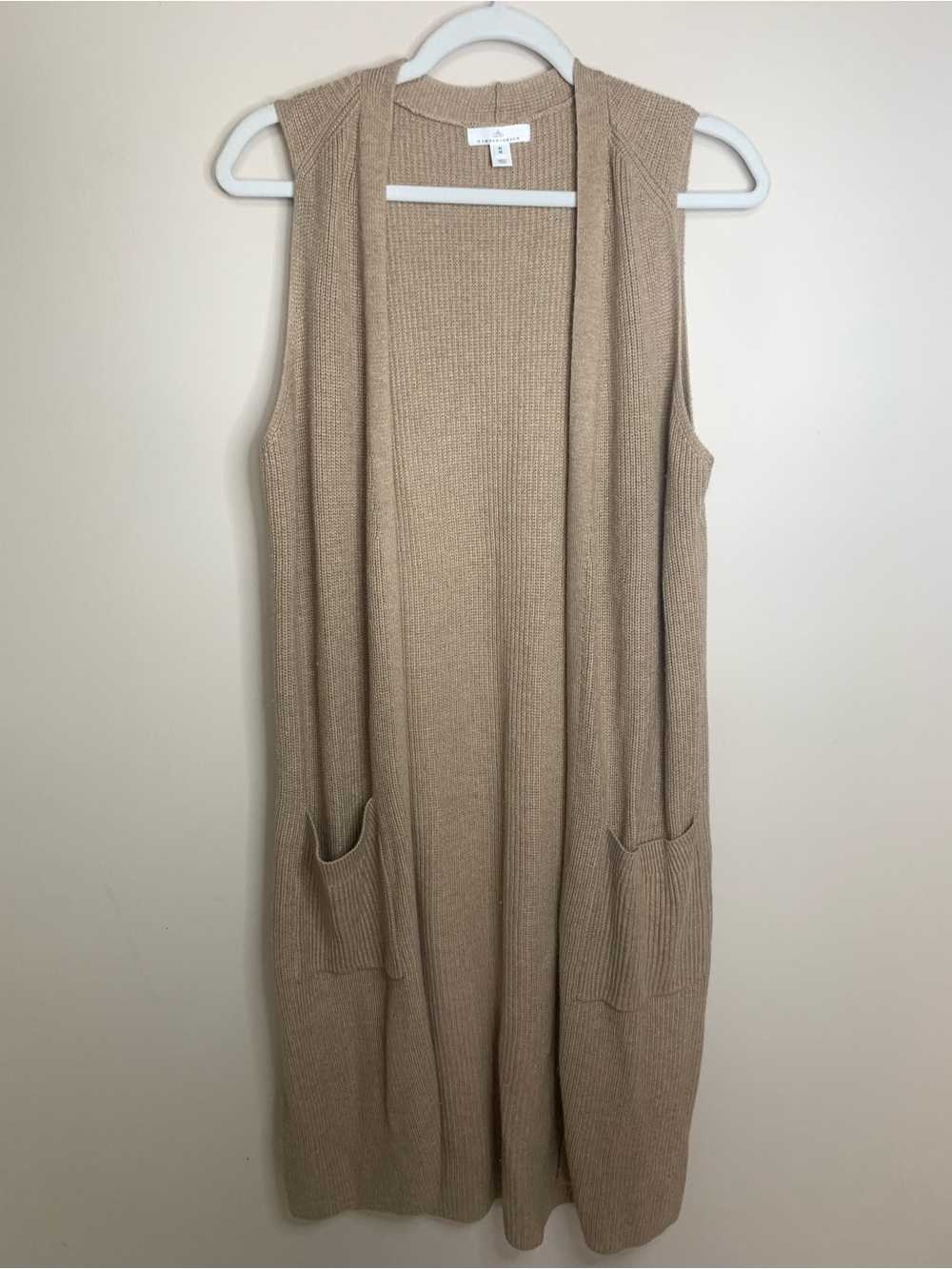 Camber & Grace Wool Cotton Long Cardigan Sleeveless M